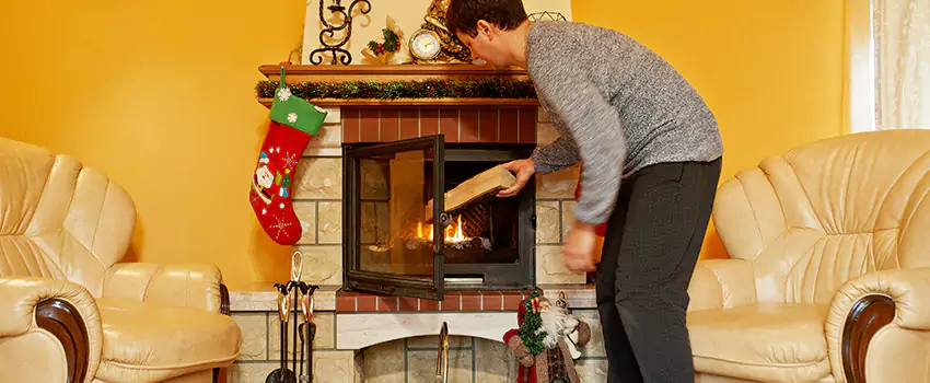 Rusted Metal Fireplace Restoration in Northbrook, Illinois